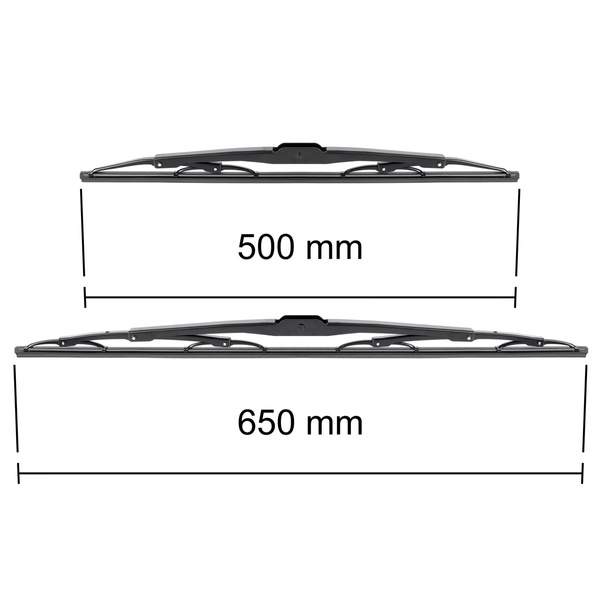 Balais d'essuie-glace de pare-brise adaptés pour Hyundai H-1 I Van (10.1997-12.2007) - balais standard