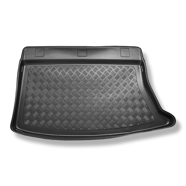 Tapis de coffre adapté pour Hyundai i30 I Hayon (07.2007-01.2012) - bac de coffre - protection de coffre voiture - avec roue de secours à usage temporaire ou kit de réparation