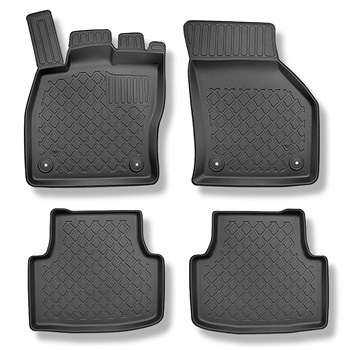 Tapis de sol en TPE adapté pour Volkswagen Golf VIII SW (11.2020-....) - pas pour la version mHEV - tapis de voiture - noir