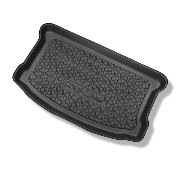 Tapis de coffre adapté pour Toyota Yaris III Hayon (09.2011-08.2020) - bac de coffre - protection de coffre voiture - coffre supérieur; aussi pour hybrides