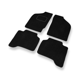 Tapis de Sol Velours adapté pour Mitsubishi L200 III Pick-Up (2001-2006) - Premium tapis de voiture - noir