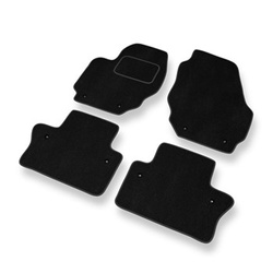 Tapis de Sol Velours adapté pour Volvo V60 I Break (2010-2018) - Premium tapis de voiture - noir