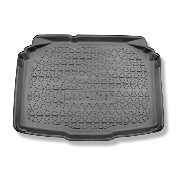 Tapis de coffre adapté pour Skoda Fabia IV Hayon (09.2021-....) - bac de coffre - protection de coffre voiture - coffre inférieur; sans / sous le plancher amovible