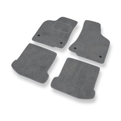 Tapis de Sol Velours adapté pour Volkswagen Polo III Classic, Hayon, SW (1994-2001) - Premium tapis de voiture - gris