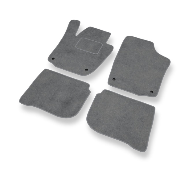 Tapis de Sol Velours adapté pour Skoda Rapid II Liftback, Spaceback (2012-2019) - Premium tapis de voiture - gris