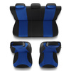 Housses de siège adaptées pour Peugeot 207 (2006-2013) - housse siege voiture universelles - couverture siege - TR-BL