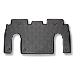 Tapis de sol en TPE adapté pour Tesla Model X SUV (10.2016-....) - 6 sièges; II rangée - tapis de voiture - noir