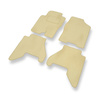 Tapis de Sol Velours adapté pour Nissan Pathfinder R51 SUV (2005-2014) - Premium tapis de voiture - beige