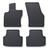 Tapis de sol en caoutchouc adapté pour Volkswagen Tiguan II SUV (2016-2024) - tapis de voiture - noir - 4 pcs.