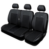 Housses de siège sur mesure adaptées pour Ford Transit Custom Van (2012-2023) seulement les sièges avant - housse siege voiture - couverture siege - noir