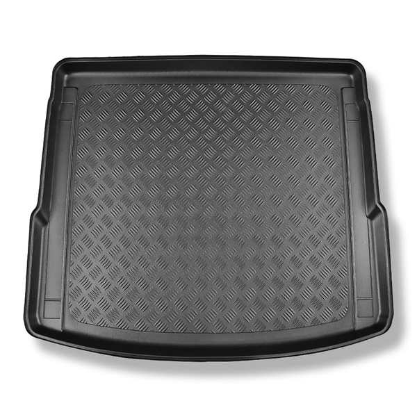Tapis de coffre adapté pour Audi Q5 II FY SUV (01.2017-08.2024) - bac de coffre - protection de coffre voiture - aussi pour les modèles avec des rails de fixation; non pour version TFSI e plug-in hybride; canapé coulissant arrière
