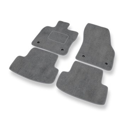 Tapis de Sol Velours adapté pour Skoda Karoq SUV (2017-....) - Premium tapis de voiture - gris