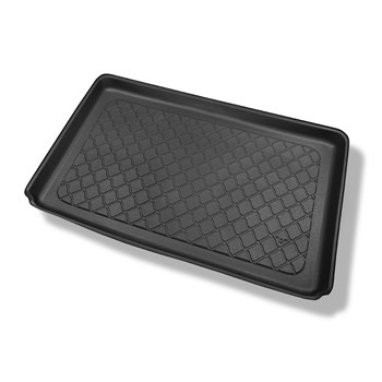 Tapis de coffre adapté pour Renault Captur I SUV (04.2013-12.2019) - bac de coffre - protection de coffre voiture - sur le coffre inférieur et supérieur