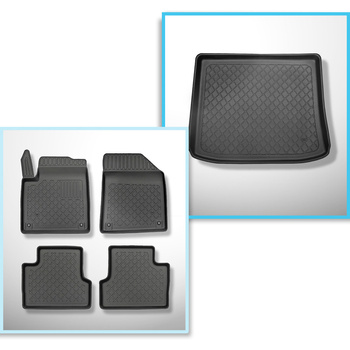 Kit tapis de coffre et tapis de voiture TPE pour: Jeep Cherokee V KL SUV (2015-1