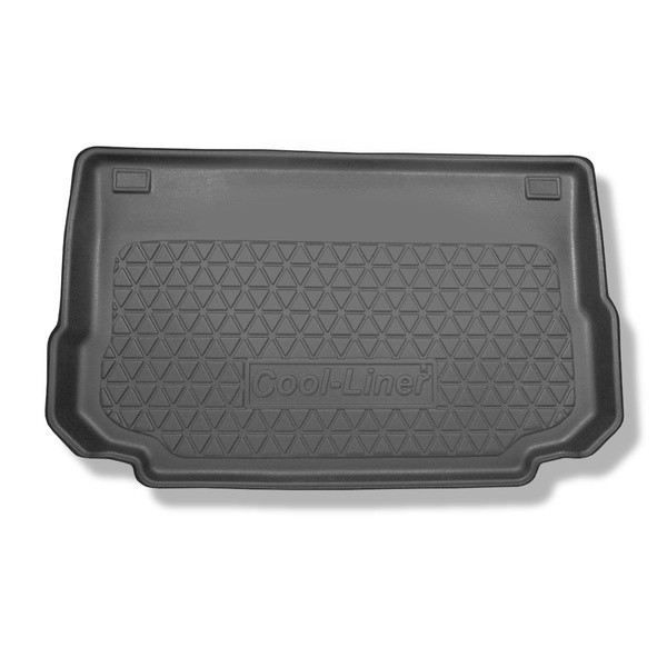 Tapis de coffre adapté pour Ford B-MAX Monospace (09.2012-11.2017) - bac de coffre - protection de coffre voiture - coffre supérieur (plancher double amovible du coffre en position haute)