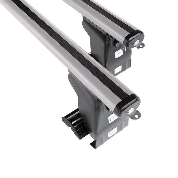 Barres de toit en aluminium adapté pour Volkswagen Up Hayon (2012-2022) - Porte-Bagages de Voiture argent - toit normal