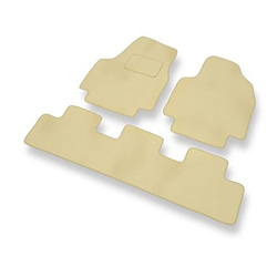 Tapis de Sol Velours adapté pour Fiat Scudo I Break (1995-2007) - Premium tapis de voiture - beige