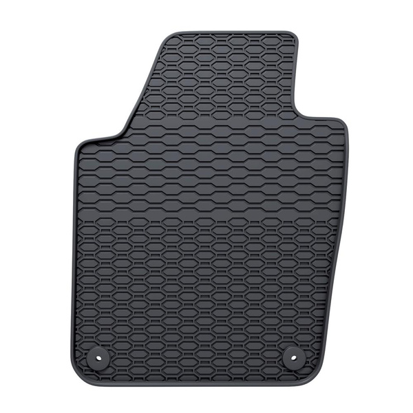 Tapis de sol en caoutchouc adapté pour Skoda Fabia III Hayon, Break (2014-2021) - tapis de voiture - noir - 4 pcs.