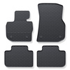 Tapis de sol en caoutchouc adapté pour BMW X3 G01 SUV (2017-2024) - tapis de voiture - noir - 4 pcs.