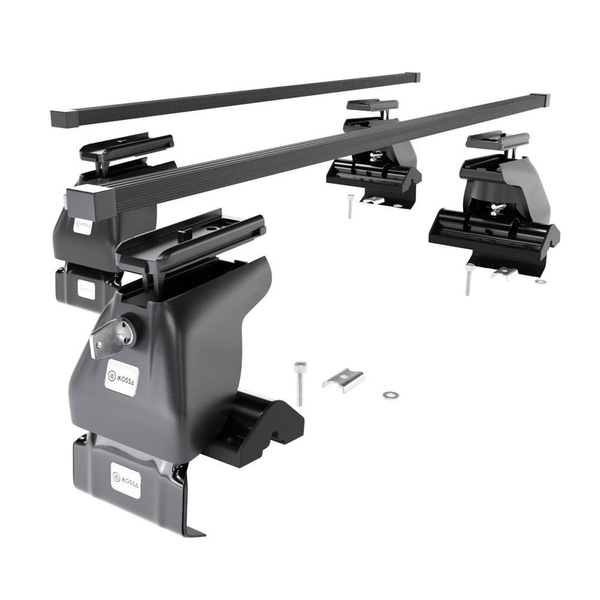 Barres de toit en acier adapté pour Audi A8 D3 Berline (2003-2010) - Porte-Bagages de Voiture noir - toit normal