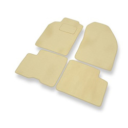 Tapis de Sol Velours adapté pour Nissan Almera I Hayon, Berline (1995-2000) - Premium tapis de voiture - beige
