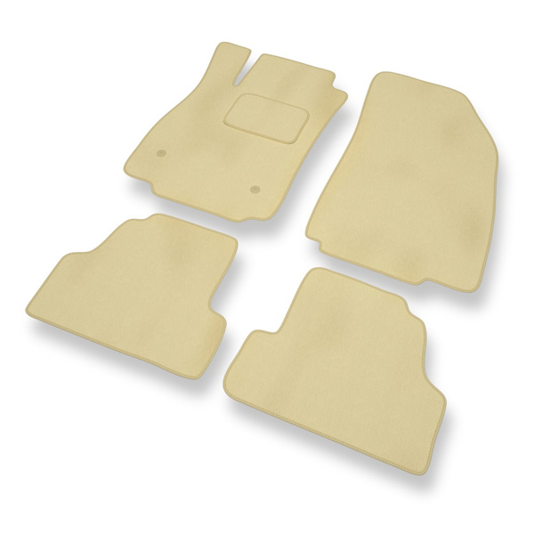 Tapis de Sol Velours adapté pour Chevrolet Trax Crossover (2012-2017) - Premium tapis de voiture - beige