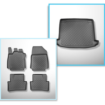 Kit tapis de coffre et tapis de voiture TPE pour: Renault Clio IV Estate (03.201
