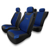 Housses de siège adaptées pour Peugeot 407 (2004-2011) - housse siege voiture universelles - couverture siege - TR-BL
