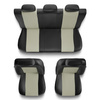 Housses de siège adaptées pour Mitsubishi Outlander I, II, III (2001-2019) - housse siege voiture universelles - couverture siege - CM-BE