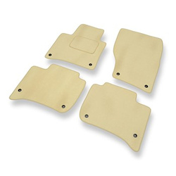 Tapis de Sol Velours adapté pour Volkswagen Touareg II SUV (2010-2018) - Premium tapis de voiture - beige