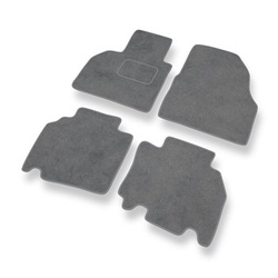 Tapis de Sol Velours adapté pour Renault Kangoo II Van (2012-2021) - Premium tapis de voiture - gris