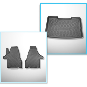 Kit tapis de coffre et tapis de voiture TPE pour: Volkswagen Caravelle T6, T6.1 