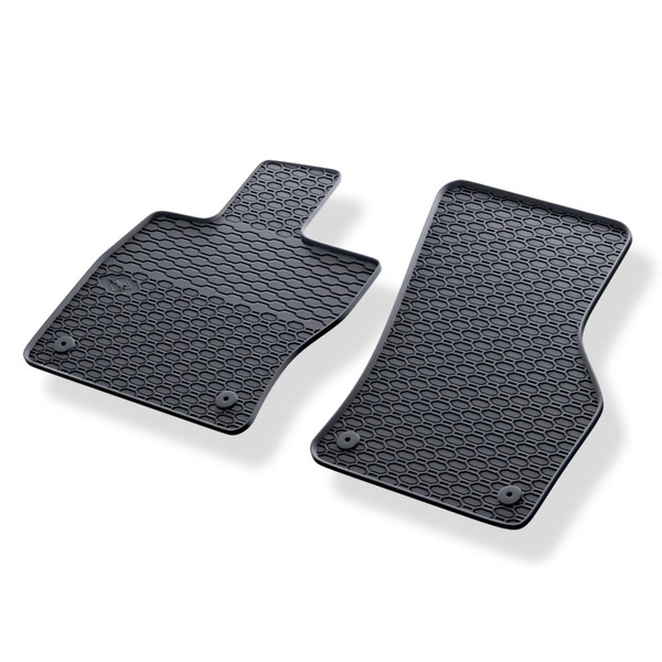 Tapis de sol en caoutchouc adapté pour Volkswagen Golf VIII Hayon, SW (2019-....) - tapis de voiture - noir - 2 pcs.