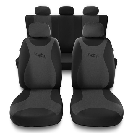 Housses de siège adaptées pour Alfa Romeo 166 I, II, III (1998-2007) - housse siege voiture universelles - couverture siege - TR-G1