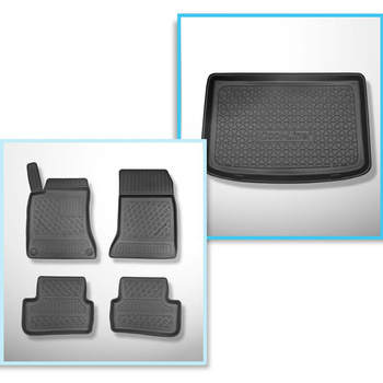 Kit tapis de coffre et tapis de voiture TPE PREMIUM pour: Mercedes-Benz Classe A W176 Hayon (09.2012-04.2018)