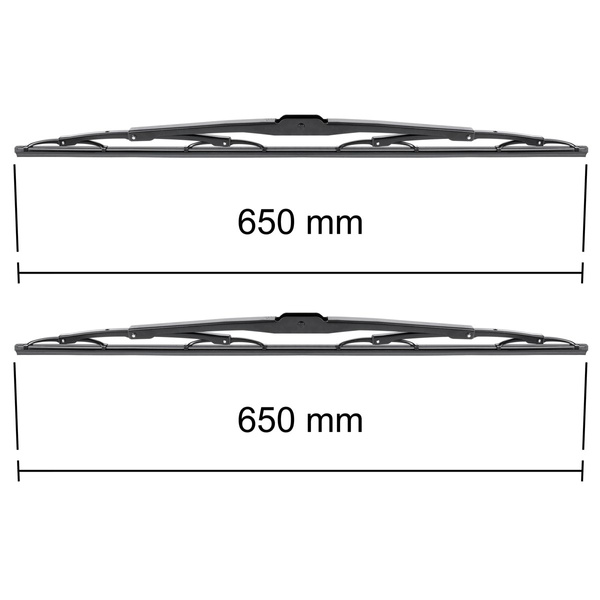 Balais d'essuie-glace de pare-brise adaptés pour Mercedes-Benz Axor I, II Camion (2001-2012) - balais standard