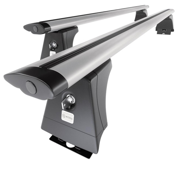 Barres de toit en aluminium adapté pour Fiat Ducato III Van (2006-2014) - Porte-Bagages de Voiture argent - points de montage - (suivant le modèle de voiture ils peuvent se situer à différents endroits)