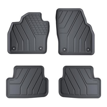 Tapis de sol en TPE adapté pour Seat Arona SUV (2017-....) - tapis de voiture - noir