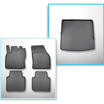 Kit tapis de coffre et tapis de voiture TPE pour: Volkswagen Tiguan Allspace SUV