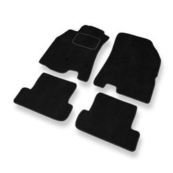 Tapis de Sol Velours adapté pour Renault Megane III Coupé, Estate, Hayon (2008-2016) - Premium tapis de voiture - noir