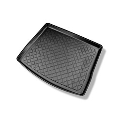 Tapis de coffre adapté pour Skoda Karoq SUV (11.2017-....) - bac de coffre - protection de coffre voiture - coffre supérieur; avec roue de secours taille normale; plancher amovible en la position la plus basse