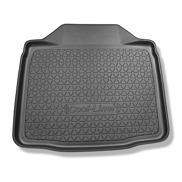 Tapis de coffre adapté pour Opel Insignia A Liftback (2008-05.2017) - bac de coffre - protection de coffre voiture - coffre inférieur ; avec roue de secours à usage temporaire ou kit de réparation
