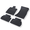 Tapis de sol en caoutchouc adapté pour Audi Q5 II SUV, Sportback (2017-....) - tapis de voiture - noir - 4 pcs.