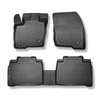 Tapis de sol en TPE adapté pour Ford S-Max II Monospace (09.2015-2023) - 5 ou 7 sièges; sans la troisième rangée de sièges - tapis de voiture - noir
