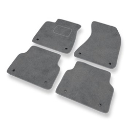Tapis de Sol Velours adapté pour Audi A8 III D4 Berline (2010-2017) version courte - Premium tapis de voiture - gris
