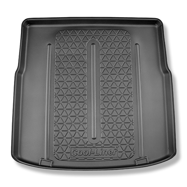 Tapis de coffre adapté pour Suzuki Swace Hybrid Break (11.2020-....) - bac de coffre - protection de coffre voiture - coffre supérieur (seuil de chargement plat); plancher amovible en la position la plus basse