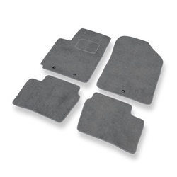 Tapis de Sol Velours adapté pour Kia Picanto II Hayon (2011-2016) - Premium tapis de voiture - gris