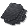 Tapis de sol en caoutchouc adapté pour Peugeot 208 II Hayon (2019-....) - tapis de voiture - noir - 4 pcs.