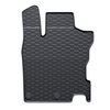 Tapis de sol en caoutchouc adapté pour Nissan Qashqai II Crossover (2014-2021) - tapis de voiture - noir - 4 pcs.