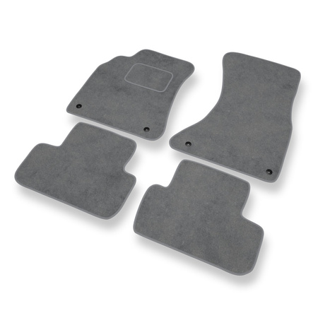 Tapis de Sol Velours adapté pour Audi A5 I 8T (3 portes) (2007-2016) - Premium tapis de voiture - gris